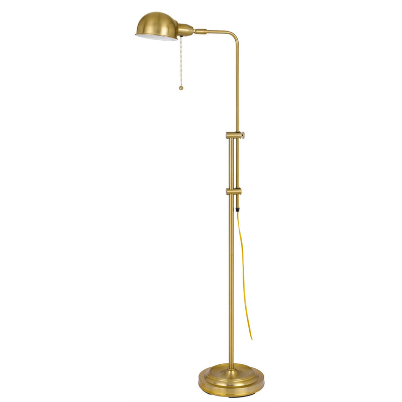 Home Outfitters 58" Brass Adjustable Traditional Shaped Floor Lamp With Bronze Dome Shade