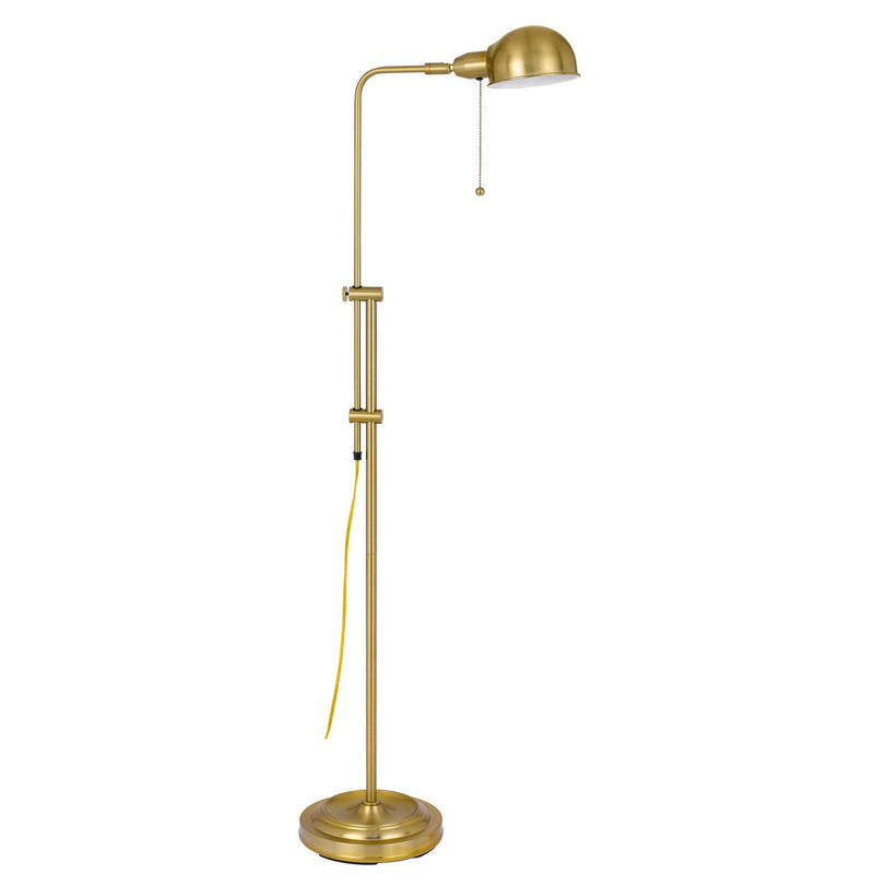 Home Outfitters 58" Brass Adjustable Traditional Shaped Floor Lamp With Bronze Dome Shade