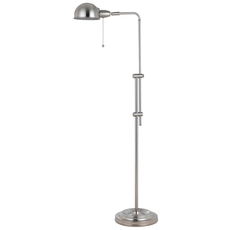 Home Outfitters 58" Nickel Adjustable Traditional Shaped Floor Lamp With Nickel Dome Shade