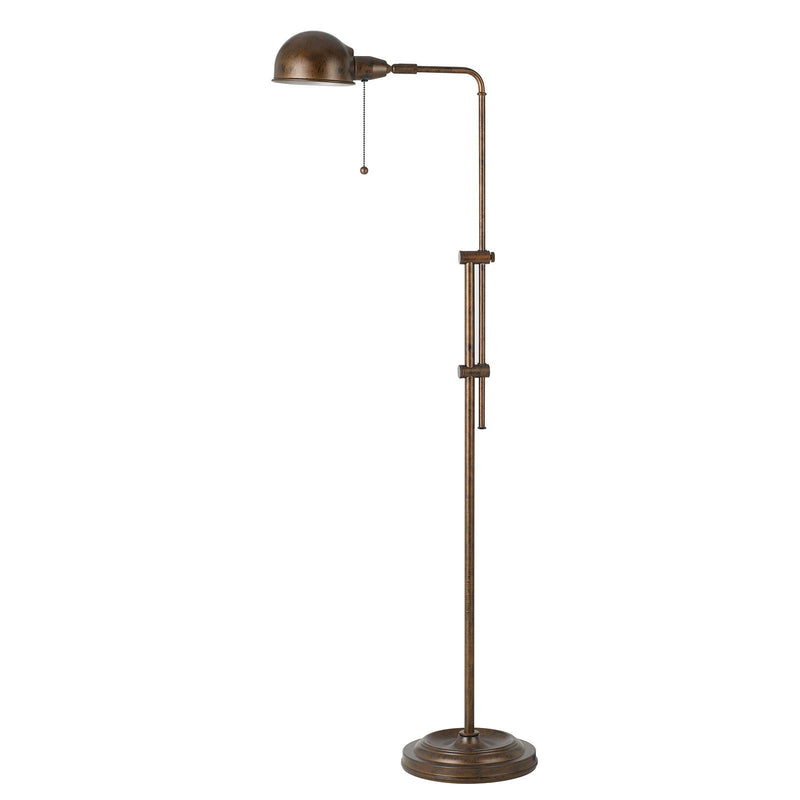 Home Outfitters 58" Rusted Adjustable Traditional Shaped Floor Lamp With Rust Dome Shade