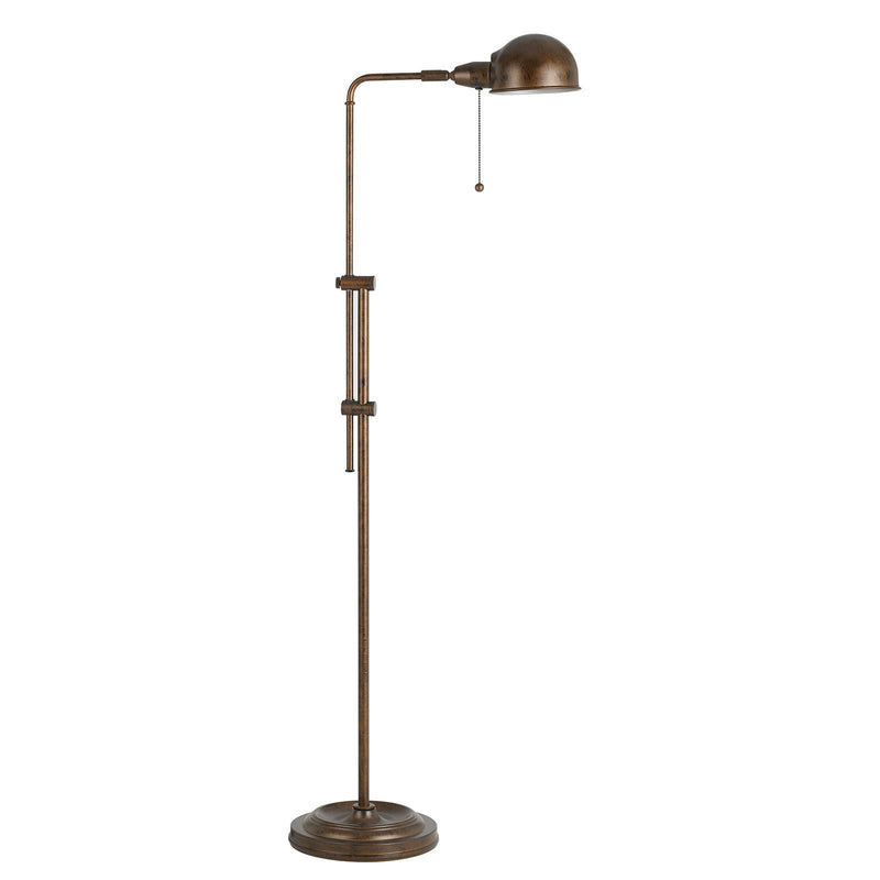 Home Outfitters 58" Rusted Adjustable Traditional Shaped Floor Lamp With Rust Dome Shade