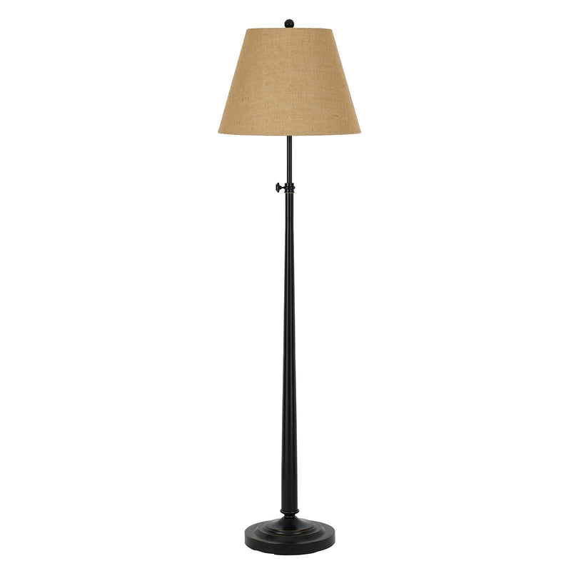 Home Outfitters 65" Bronze Adjustable Traditional Shaped Floor Lamp With Brown Empire Shade