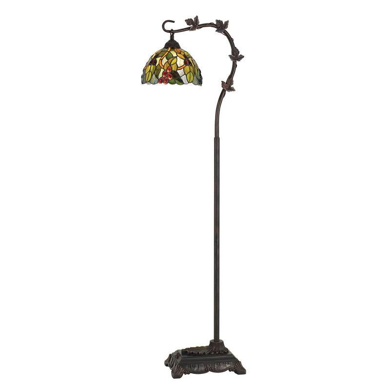 Home Outfitters 61" Bronze Traditional Shaped Floor Lamp With Green Yellow Dome Shade