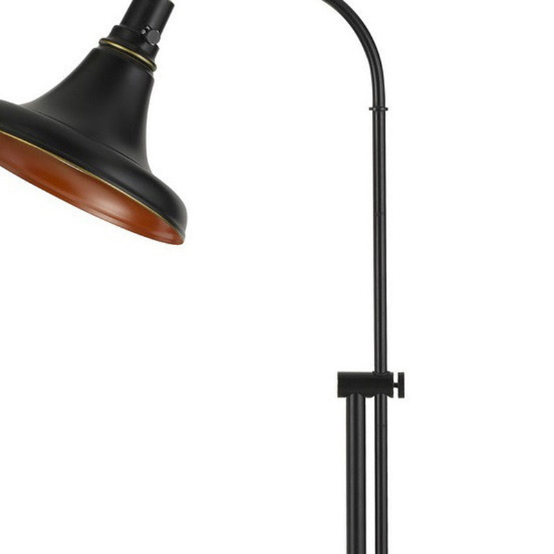 Home Outfitters 58" Bronze Adjustable Traditional Shaped Floor Lamp With Bronze Dome Shade