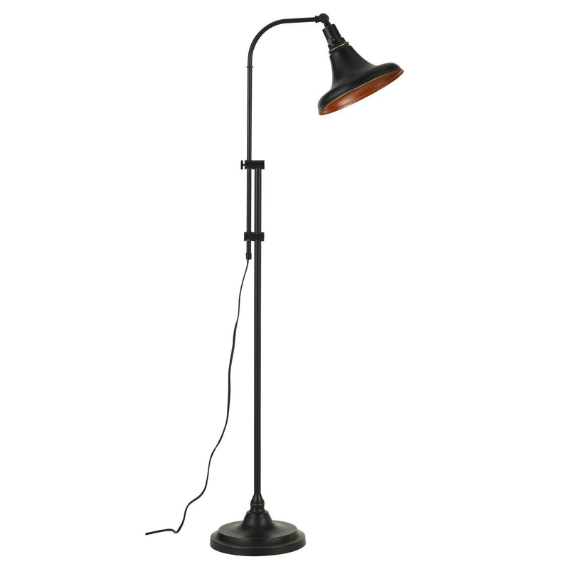 Home Outfitters 58" Bronze Adjustable Traditional Shaped Floor Lamp With Bronze Dome Shade