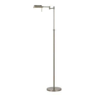 Home Outfitters 61" Nickel Adjustable Swing Arm Floor Lamp