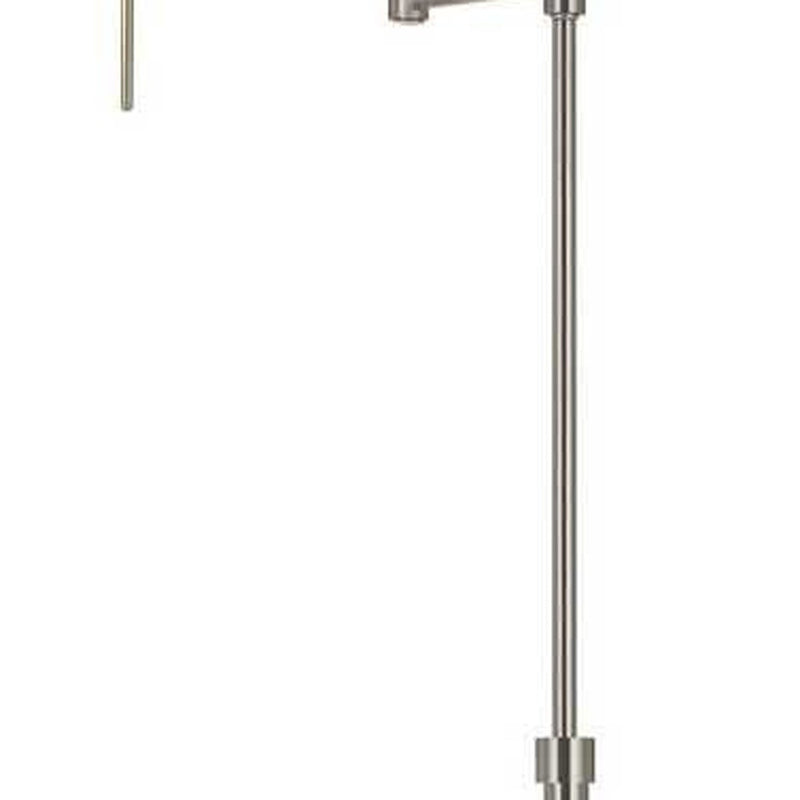 Home Outfitters 61" Nickel Adjustable Swing Arm Floor Lamp