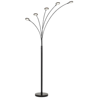 Home Outfitters 72" Bronze Five Light Led Arc Floor Lamp