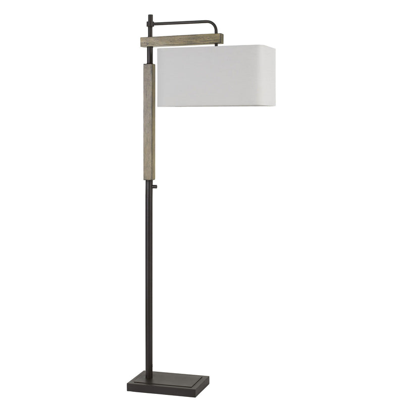 Home Outfitters 64" Bronze Traditional Shaped Floor Lamp With White Rectangular Shade