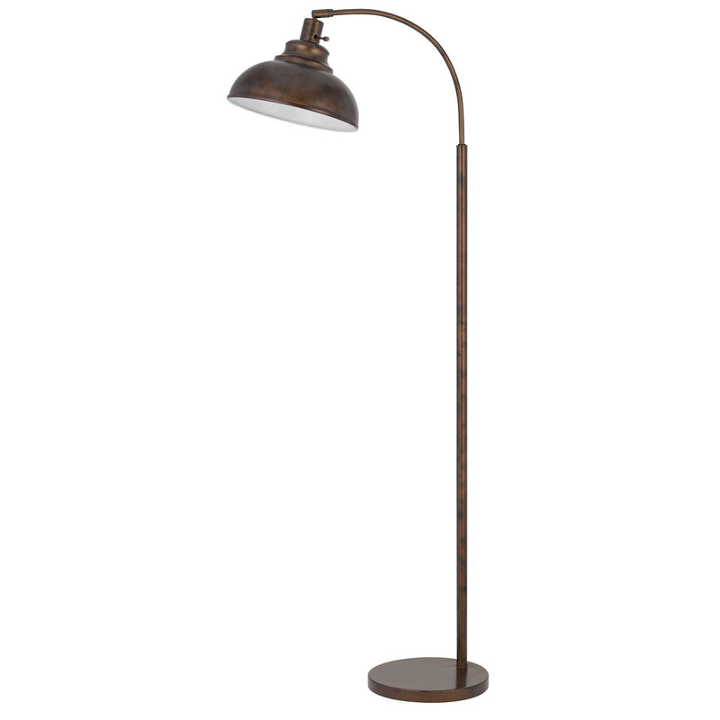 Home Outfitters 61" Rusted Traditional Shaped Floor Lamp With Rust Dome Shade