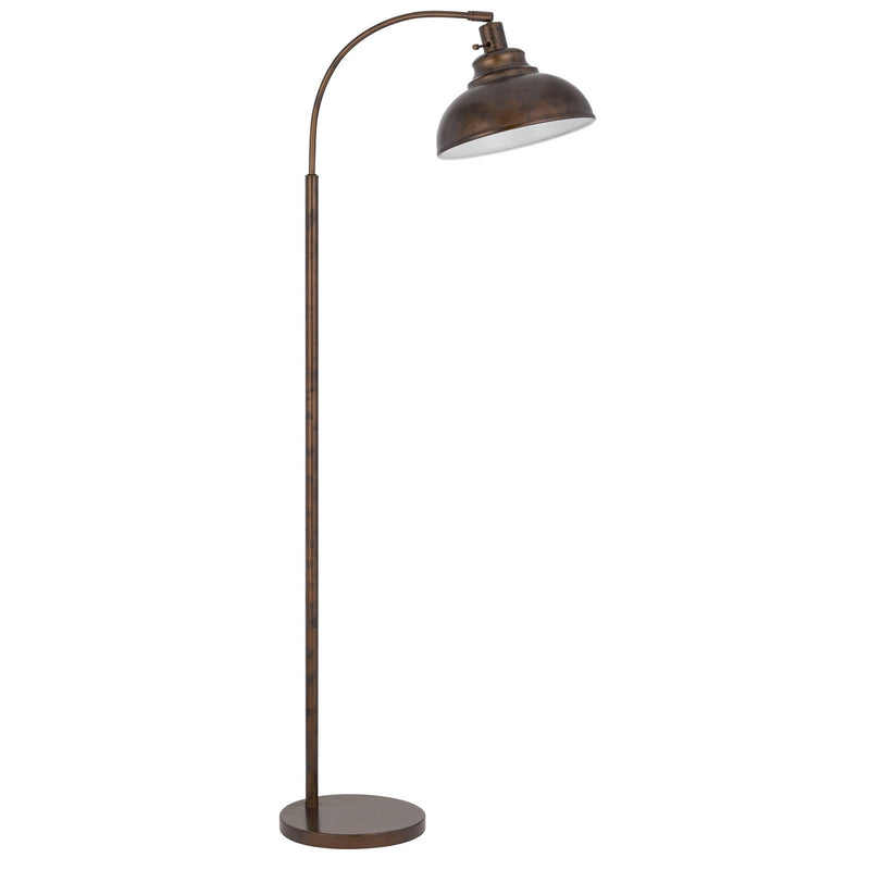 Home Outfitters 61" Rusted Traditional Shaped Floor Lamp With Rust Dome Shade