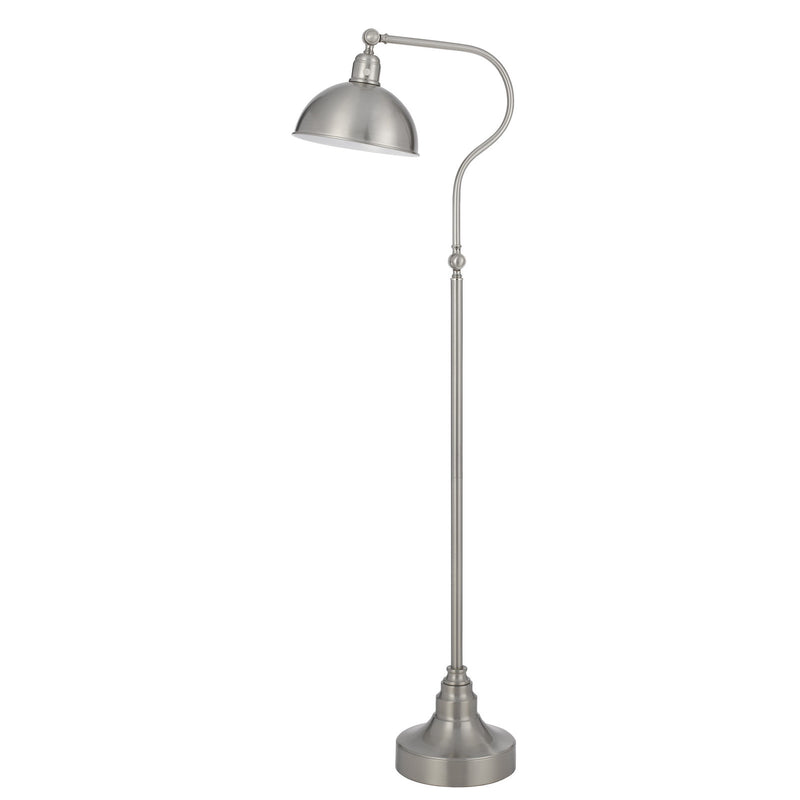 Home Outfitters 60" Nickel Traditional Shaped Floor Lamp With Nickel Dome Shade