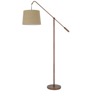Home Outfitters 68" Rusted Adjustable Traditional Shaped Floor Lamp With Rust Drum Shade