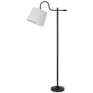 Home Outfitters 63" Bronze Adjustable Traditional Shaped Floor Lamp With Gray Square Shade
