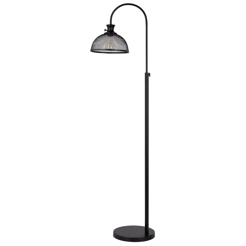 Home Outfitters 61" Black Adjustable Traditional Shaped Floor Lamp With Bronze Dome Shade