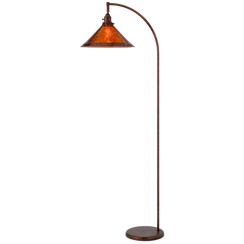 Home Outfitters 65" Rusted Traditional Shaped Floor Lamp With Rust Empire Shade