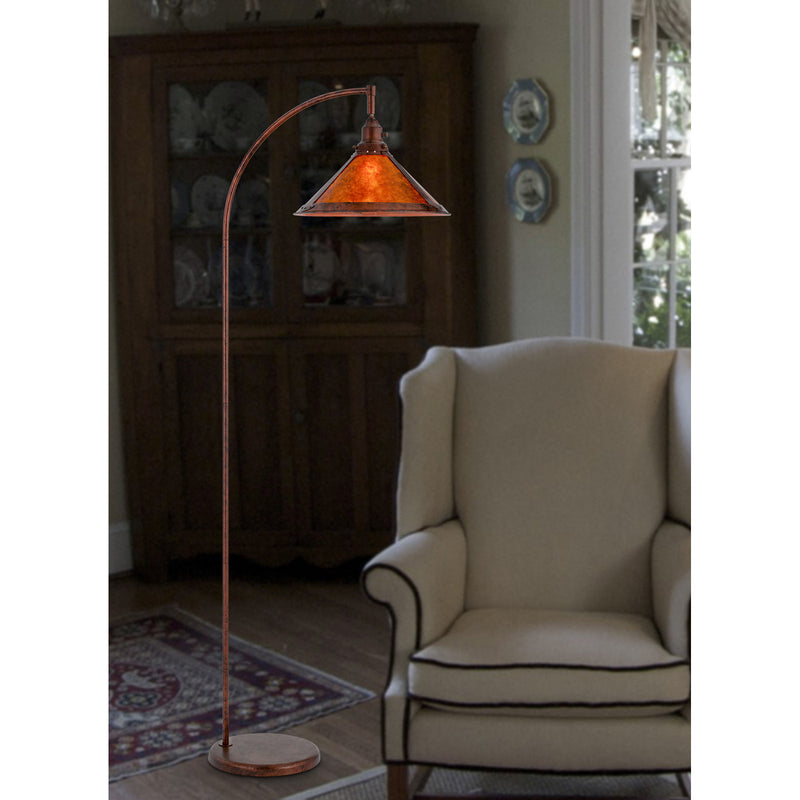 Home Outfitters 65" Rusted Traditional Shaped Floor Lamp With Rust Empire Shade