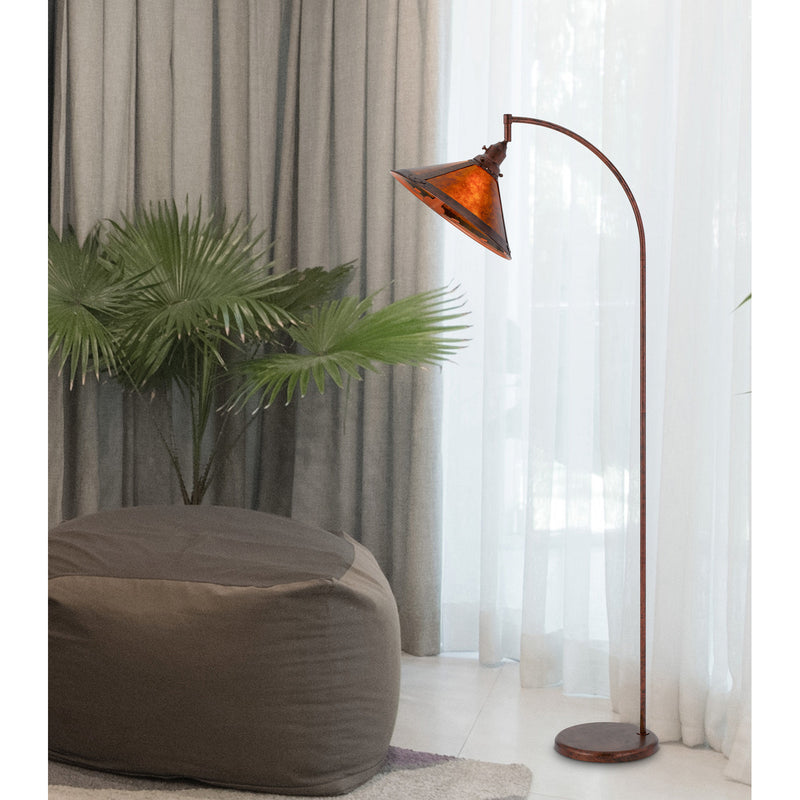 Home Outfitters 65" Rusted Traditional Shaped Floor Lamp With Rust Empire Shade