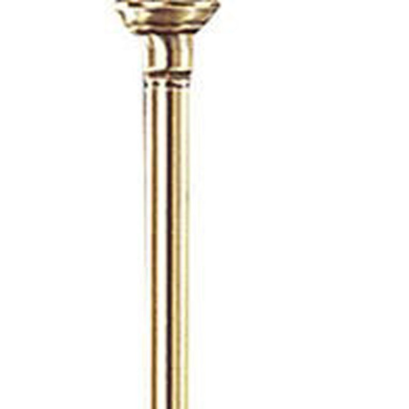Home Outfitters 59" Bronze Swing Arm Floor Lamp With Beige Empire Shade