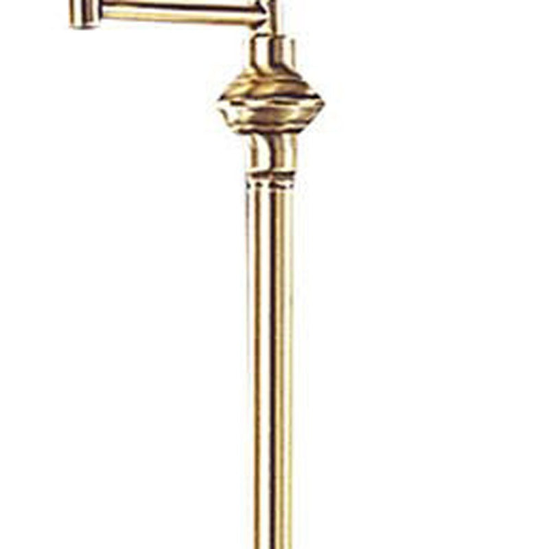 Home Outfitters 59" Bronze Swing Arm Floor Lamp With Beige Empire Shade
