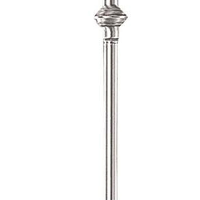 Home Outfitters 59" Nickel Swing Arm Floor Lamp With Beige Empire Shade