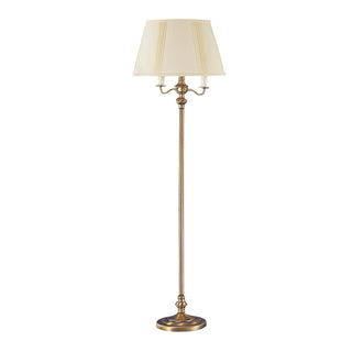 Home Outfitters 60" Bronze Four Light Traditional Shaped Floor Lamp With Beige Square Shade