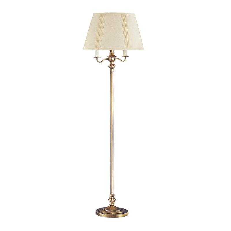 Home Outfitters 60" Bronze Four Light Traditional Shaped Floor Lamp With Beige Square Shade