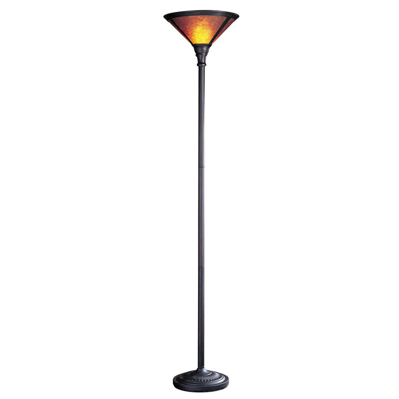Home Outfitters 71" Rusted Torchiere Floor Lamp With Brown Dome Shade