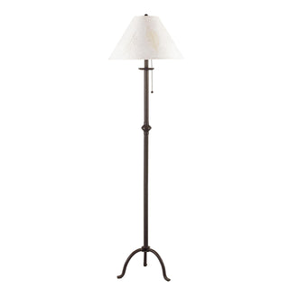 Home Outfitters 57" Black Traditional Shaped Floor Lamp With White Empire Shade