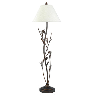 Home Outfitters 60" Rusted Traditional Shaped Floor Lamp With Brown Empire Shade