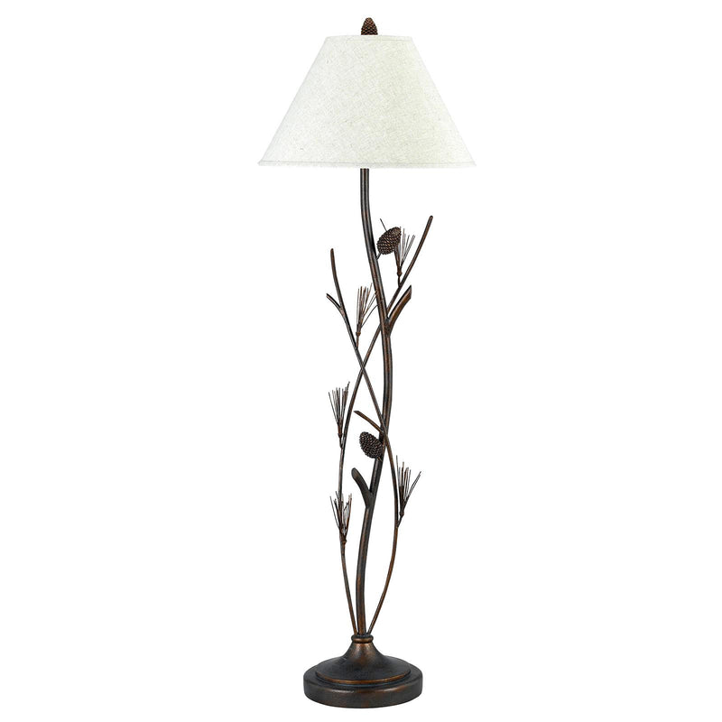 Home Outfitters 60" Rusted Traditional Shaped Floor Lamp With Brown Empire Shade