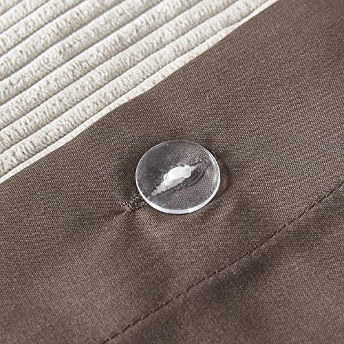 Madison Park 3 Piece Corduroy Queen Duvet Cover Set with Tan Finish MP12-8130