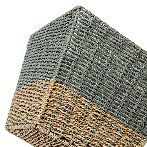 Honey-Can-Do STO-08401 Baskets, Natural, Blue/Grey