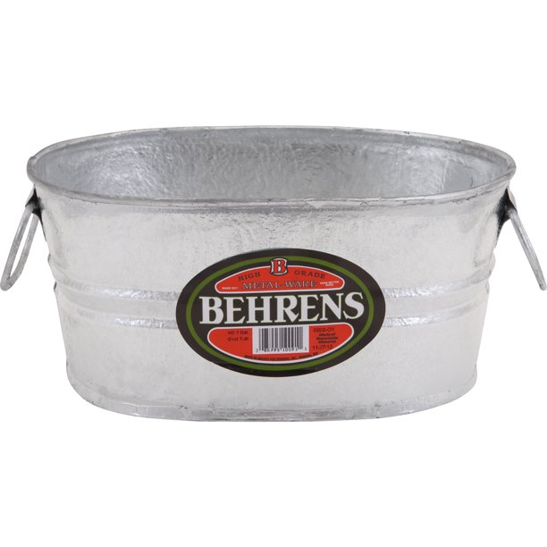 Behrens Hot Dipped Steel Oval Tub