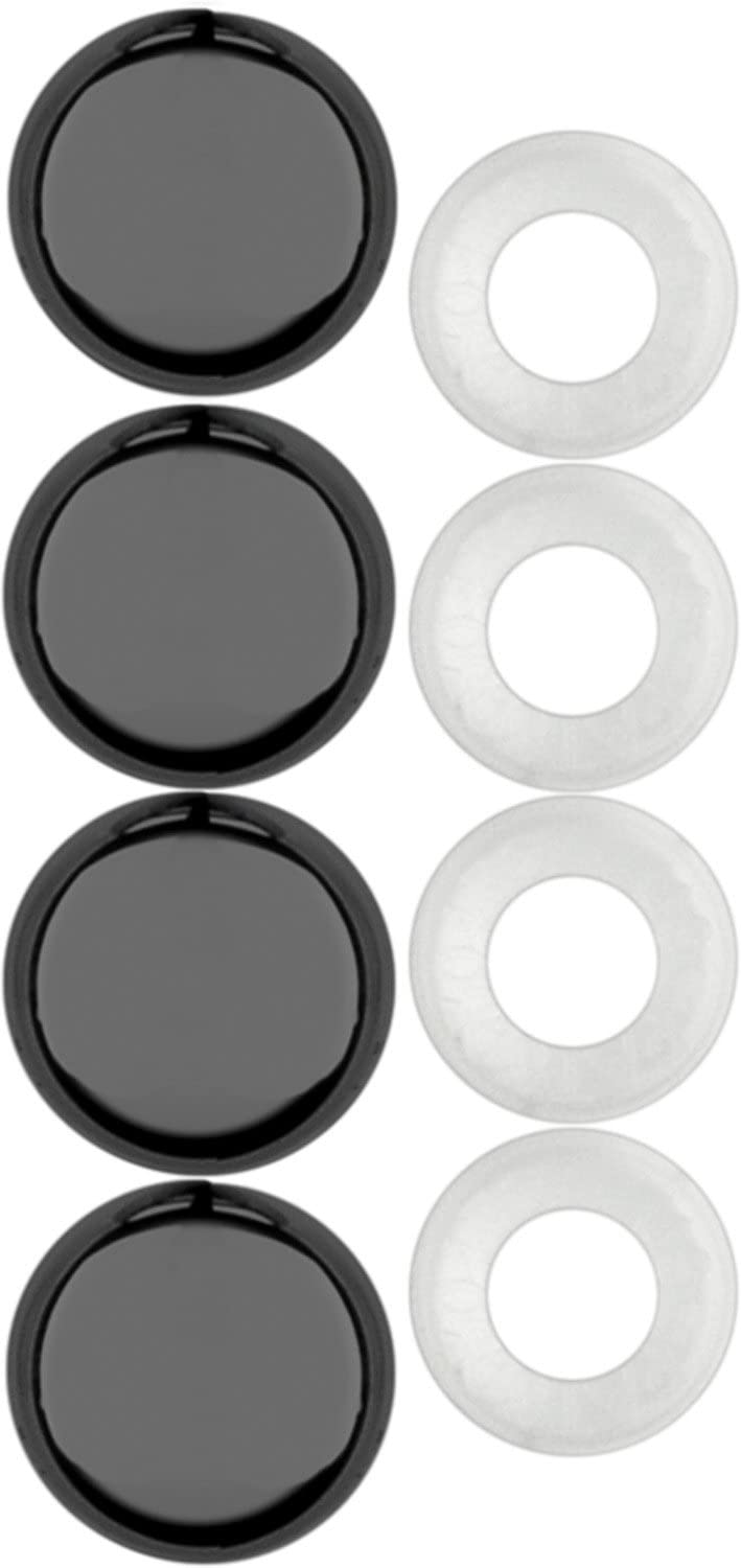 Cruiser Accessories Fastener Caps, Black Chrome