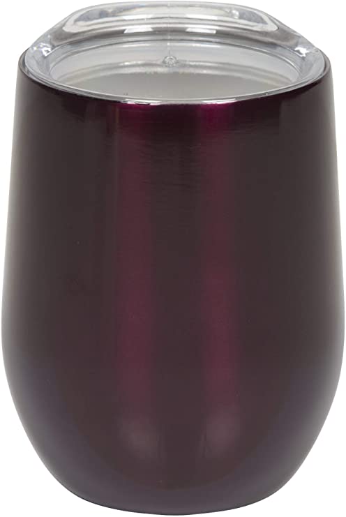 FIFTY/FIFTY 350mL, Double Wall Vacuum Insulated, Wine Tumbler, Stainless Steel, Splash Proof Lid