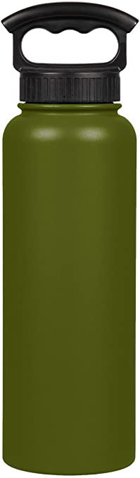 FIFTY/FIFTY 40oz Sport Double-Wall Vacuum-Insulated Bottle - Olive Green