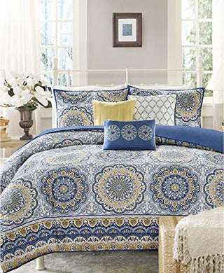 Madison Park Tangiers 6 Piece Quilted Coverlet Set - Queen44; Blue