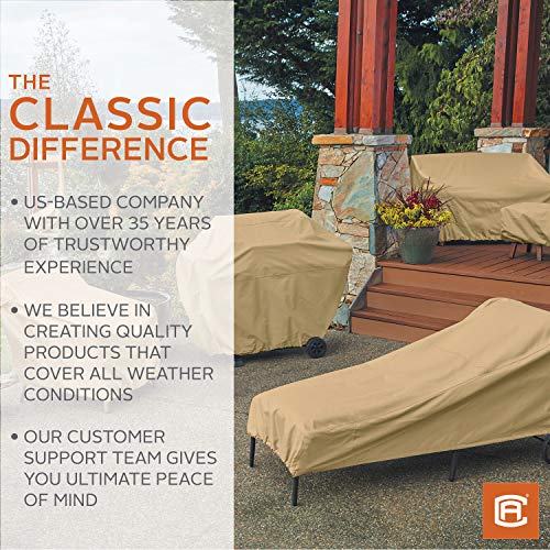 Classic Accessories Terrazzo Water-Resistant 48 Inch Rectangular Patio Coffee Table Cover, outdoor coffee table cover