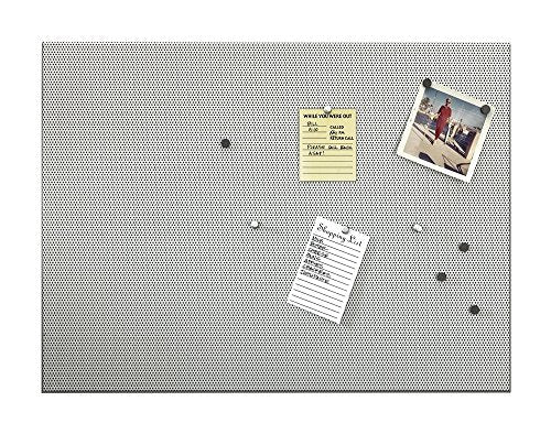 Umbra Bulletboard – Cork Board, Bulletin Board and Magnetic Board for walls – Modern Look with Dual Surface Design – Includes 12 Pushpins and 12 Magnets, 21x15 Inches