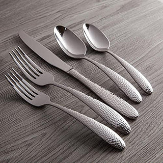 Oneida Reyna 20 Piece Set, Service for 4 , 18/0 Stainless Steel, Silverware Set, Dishwasher Safe