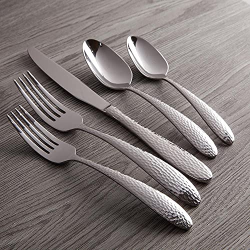 Oneida Reyna 20 Piece Set, Service for 4 , 18/0 Stainless Steel, Silverware Set, Dishwasher Safe