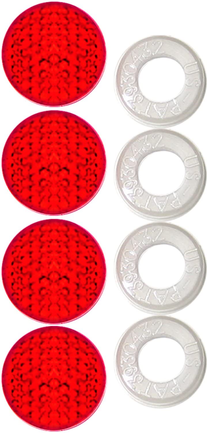 Cruiser Accessories Fastener Caps, Reflector II, Red