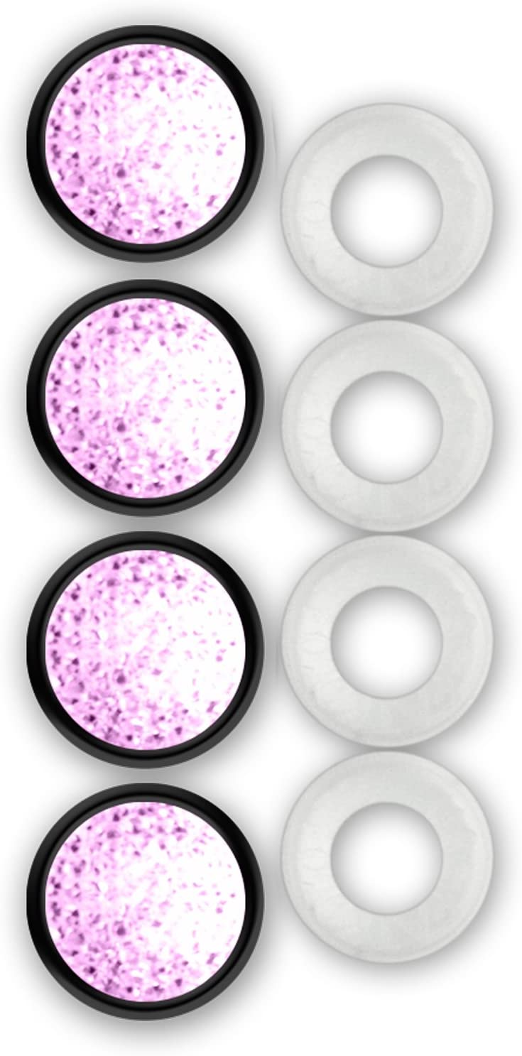 Cruiser Accessories Fastener Caps, Matte Black/Pink Pave
