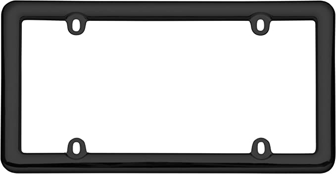 Cruiser Accessories 20640 Nouveau License Plate Frame, Black Plastic