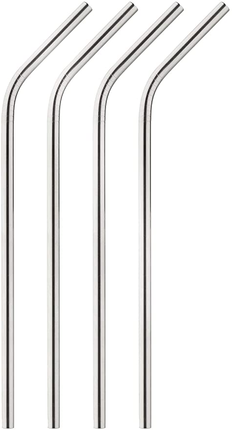 HIC Stainless Steel Drink Straws Set/8