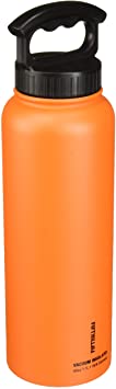 FIFTY/FIFTY Fifty/Fifty 40oz Sport Double Wall Vacuum Insulated Water Bottle Stainless Steel 3 Finger Outdoor recreation product, Solar Orange