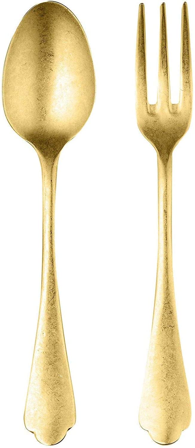 Serving Set (Fork and Spoon) DOLCE VITA PEWTER ORO
