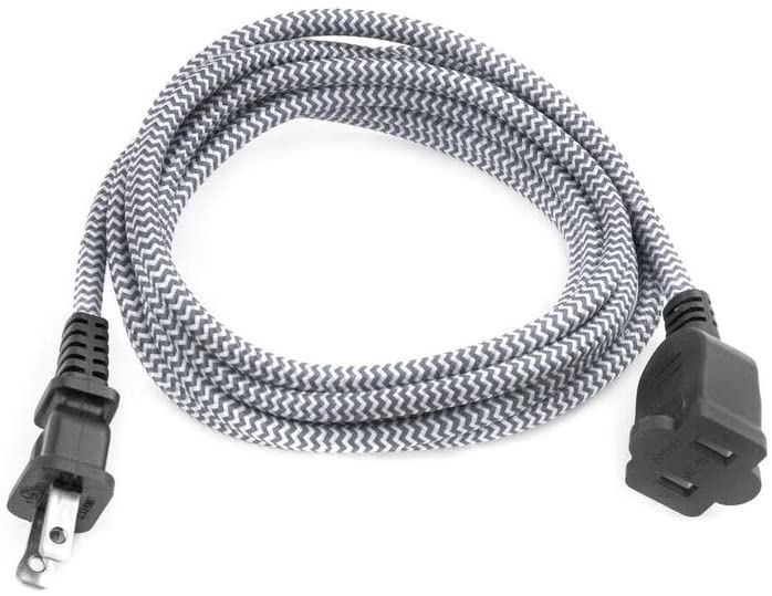 BRAIDED EXTENSION CORD BLACK