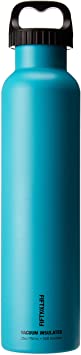 FIFTY/FIFTY 25oz Double Wall Vacuum Insulated Sport Water Bottle, Aqua
